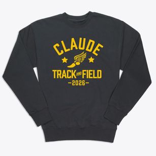 Claude High School Track and Field Premium Crewneck Sweatshirt