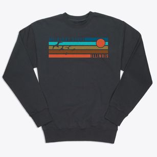 Mulberry Grove Illinois Blissful Sunset Premium Crewneck Sweatshirt