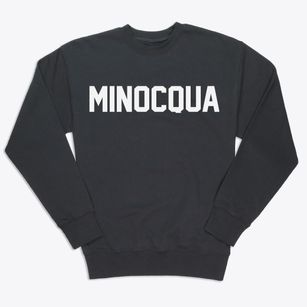 Minocqua Wisconsin Classic Block Premium Crewneck Sweatshirt