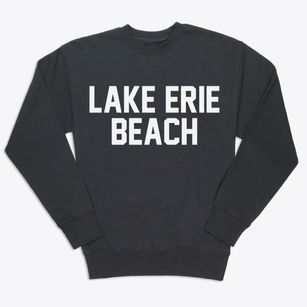 Lake Erie Beach New York Classic Block Premium Crewneck Sweatshirt