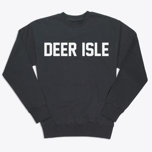 Deer Isle Maine Classic Block Premium Crewneck Sweatshirt