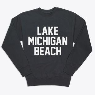 Lake Michigan Beach Michigan Classic Block Premium Crewneck Sweatshirt