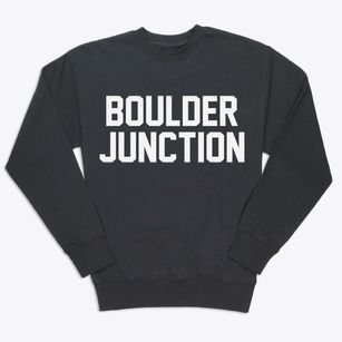 Boulder Junction Wisconsin Classic Block Premium Crewneck Sweatshirt
