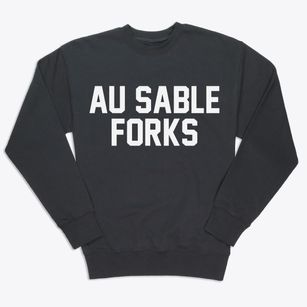 Au Sable Forks New York Classic Block Premium Crewneck Sweatshirt