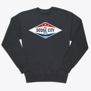 Dodge City Kansas Diamond Star Premium Crewneck Sweatshirt