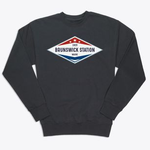 Brunswick Station Maine Diamond Star Premium Crewneck Sweatshirt