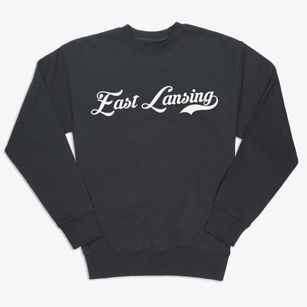 East Lansing Michigan Vintage Team Premium Crewneck Sweatshirt