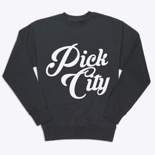 Pick City North Dakota Vintage Team Premium Crewneck Sweatshirt