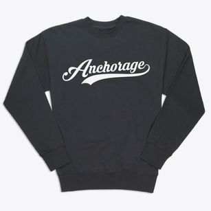 Anchorage Alaska Vintage Team Premium Crewneck Sweatshirt