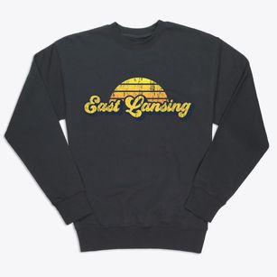 East Lansing Michigan Sublime Sunset Premium Crewneck Sweatshirt