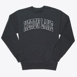 Heron Lake Minnesota Trendy Block Premium Crewneck Sweatshirt