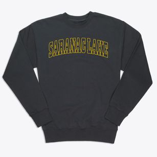 Saranac Lake New York Trendy Block Premium Crewneck Sweatshirt