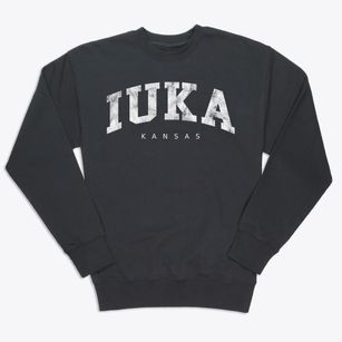 Iuka Kansas Urban Vibe Premium Crewneck Sweatshirt