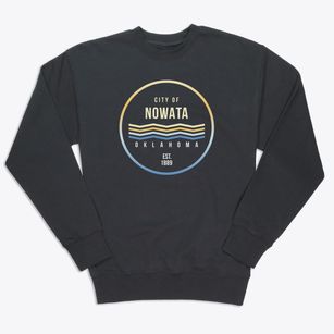 Nowata Oklahoma Color Fade Premium Crewneck Sweatshirt