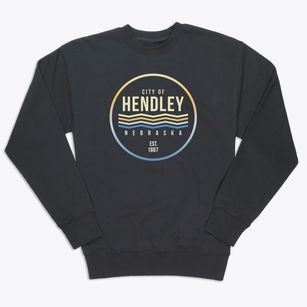 Hendley Nebraska Color Fade Premium Crewneck Sweatshirt