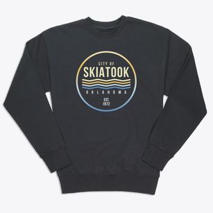 Skiatook Oklahoma Color Fade Premium Crewneck Sweatshirt