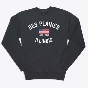 Des Plaines Illinois Patriot Premium Crewneck Sweatshirt