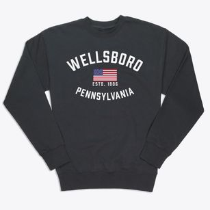 Wellsboro Pennsylvania Patriot Premium Crewneck Sweatshirt