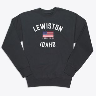 Lewiston Idaho Patriot Premium Crewneck Sweatshirt