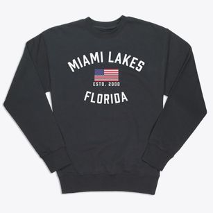 Miami Lakes Florida Patriot Premium Crewneck Sweatshirt