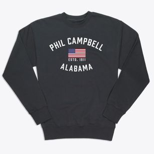Phil Campbell Alabama Patriot Premium Crewneck Sweatshirt
