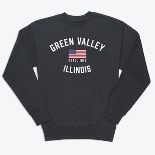 Green Valley Illinois Patriot Premium Crewneck Sweatshirt