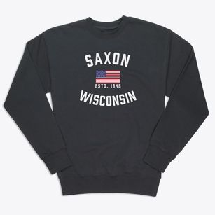 Saxon Wisconsin Patriot Premium Crewneck Sweatshirt