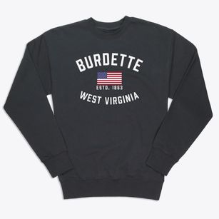 Burdette West Virginia Patriot Premium Crewneck Sweatshirt