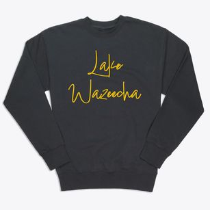 Lake Wazeecha Wisconsin Freestyle Premium Crewneck Sweatshirt