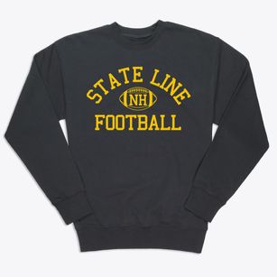 State Line New Hampshire Football Premium Crewneck Sweatshirt