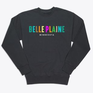 Belle Plaine Minnesota Color Pop Premium Crewneck Sweatshirt