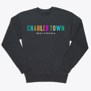 Charles Town West Virginia Color Pop Premium Crewneck Sweatshirt