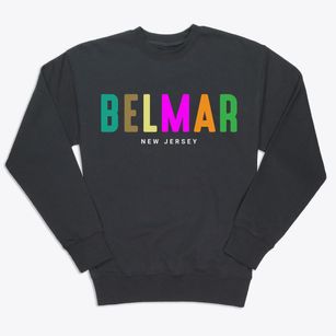 Belmar New Jersey Color Pop Premium Crewneck Sweatshirt