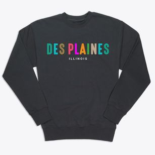 Des Plaines Illinois Color Pop Premium Crewneck Sweatshirt