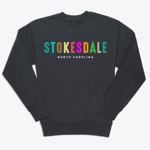 Stokesdale North Carolina Color Pop Premium Crewneck Sweatshirt