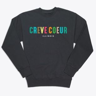 Creve Coeur Illinois Color Pop Premium Crewneck Sweatshirt