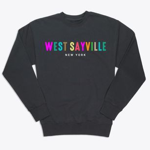 West Sayville New York Color Pop Premium Crewneck Sweatshirt