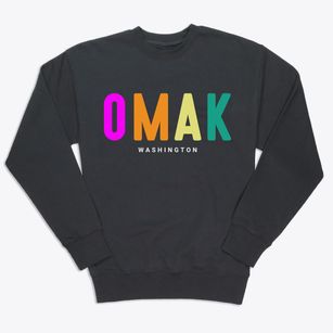 Omak Washington Color Pop Premium Crewneck Sweatshirt