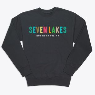 Seven Lakes North Carolina Color Pop Premium Crewneck Sweatshirt