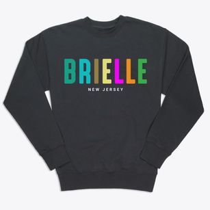 Brielle New Jersey Color Pop Premium Crewneck Sweatshirt