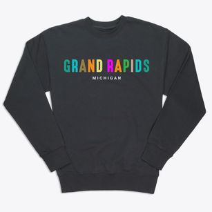 Grand Rapids Michigan Color Pop Premium Crewneck Sweatshirt