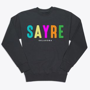 Sayre Oklahoma Color Pop Premium Crewneck Sweatshirt