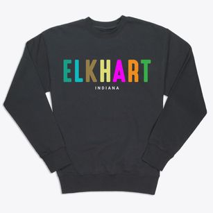 Elkhart Indiana Color Pop Premium Crewneck Sweatshirt