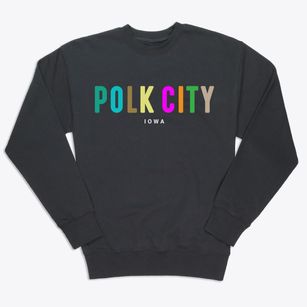 Polk City Iowa Color Pop Premium Crewneck Sweatshirt