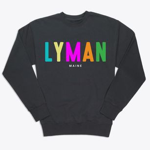 Lyman Maine Color Pop Premium Crewneck Sweatshirt