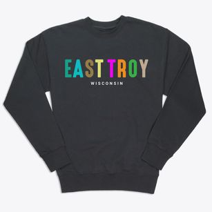 East Troy Wisconsin Color Pop Premium Crewneck Sweatshirt