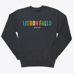 Lisbon Falls Maine Color Pop Premium Crewneck Sweatshirt