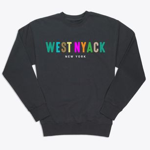 West Nyack New York Color Pop Premium Crewneck Sweatshirt