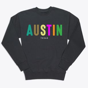 Austin Texas Color Pop Premium Crewneck Sweatshirt
