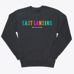 East Lansing Michigan Color Pop Premium Crewneck Sweatshirt